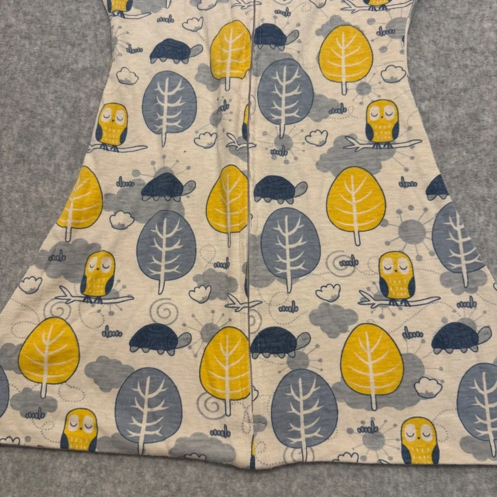 Sleeping Baby Zipadee-Zip Swaddle Transition Owl Turtle Yellow Small 3-6M